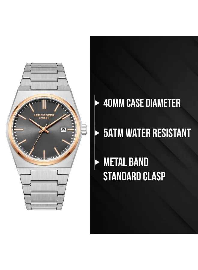 Lee Cooper Men's Metal Analog Watch LC08196.560 - 40 mm